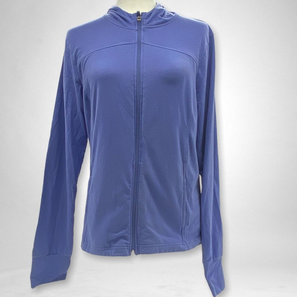 Danskin Now Semi Fitted Performance Periwinkle Blue Jacket